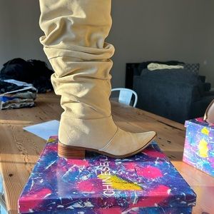 Chinese laundry winner boots suede stone